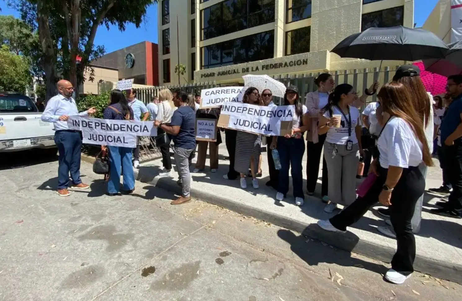 Protesta Nacional de Trabajadores Judiciales Contra Nueva Reforma